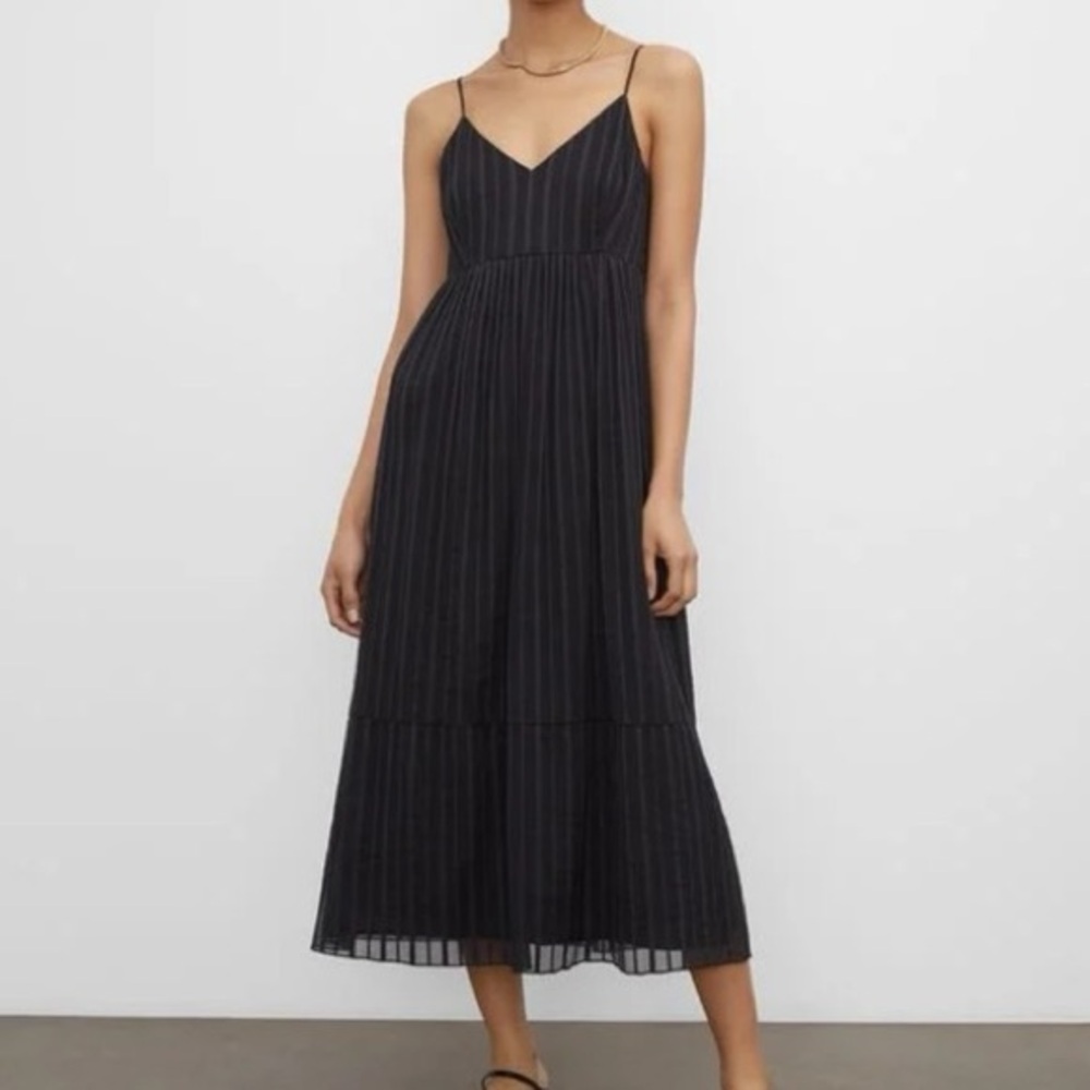 NWT Club Monaco Sleeveless Tiered Black Dress, Size 2